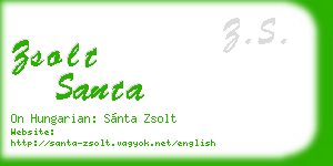 zsolt santa business card
